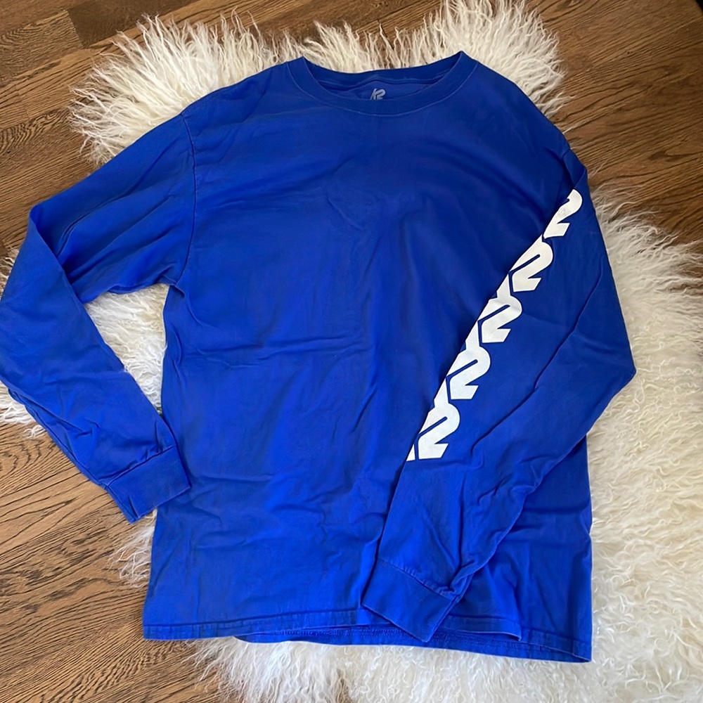 K2 SKIING/SNOWBOARDING BLUE LS TEE SZ LARGE